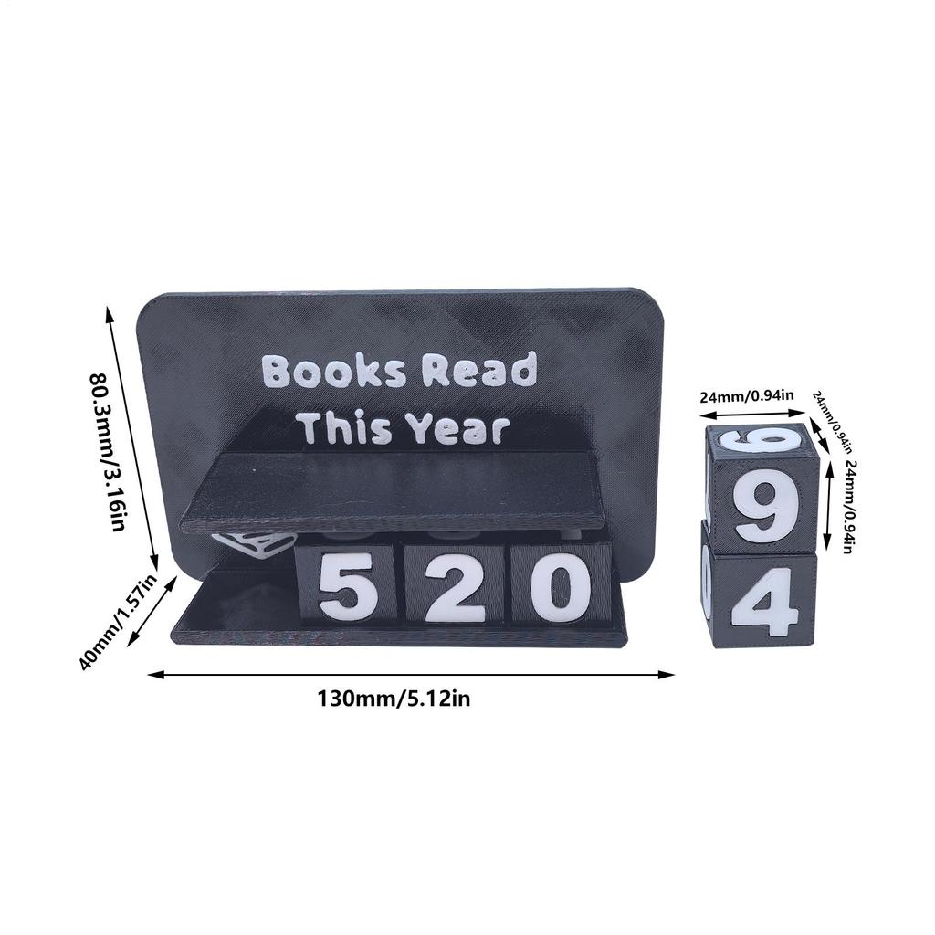 Book Counter Sign Reading Goal Number Books Read This Year Counter Home Decor For Bookshelves Lovers Women Farmhouse Living Room