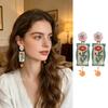 Charm Metal Geometric Stud Earrings Painting Bohemian Dangle Earring  Gift