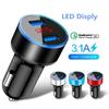 3.1A LED Display Dual USB Car Charger Universal Mobile Phone Aluminum Car-Charger for iPhone 11 Pro Max/XS Max/XR/XS/X/8/7/Plus,Galaxy S20