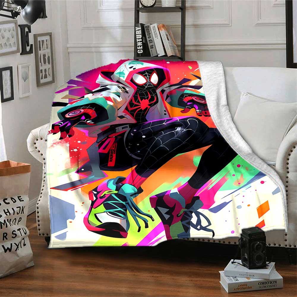 Spider-Man: Spider-Verse Cozy Blanket Ultra-Soft Suitable for Sofa Couch Office Bed Picnics Four Seasons Multipurpose Decor Unique Gift Y43
