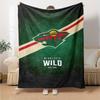 Minnesota Wild Print Flannel Blanket High Quality Warm Comfortable Cover for All Seasons Perfect for Gifts Home Decor