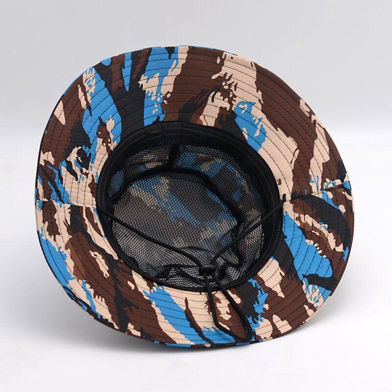 UPF 50+ Панама Мужчины Женщины Боб Буни Шляпа Летняя УФ-защита Камуфляжная Кепка Военная Армия Туризм Тактическая Открытая Солнцезащитная Кепка