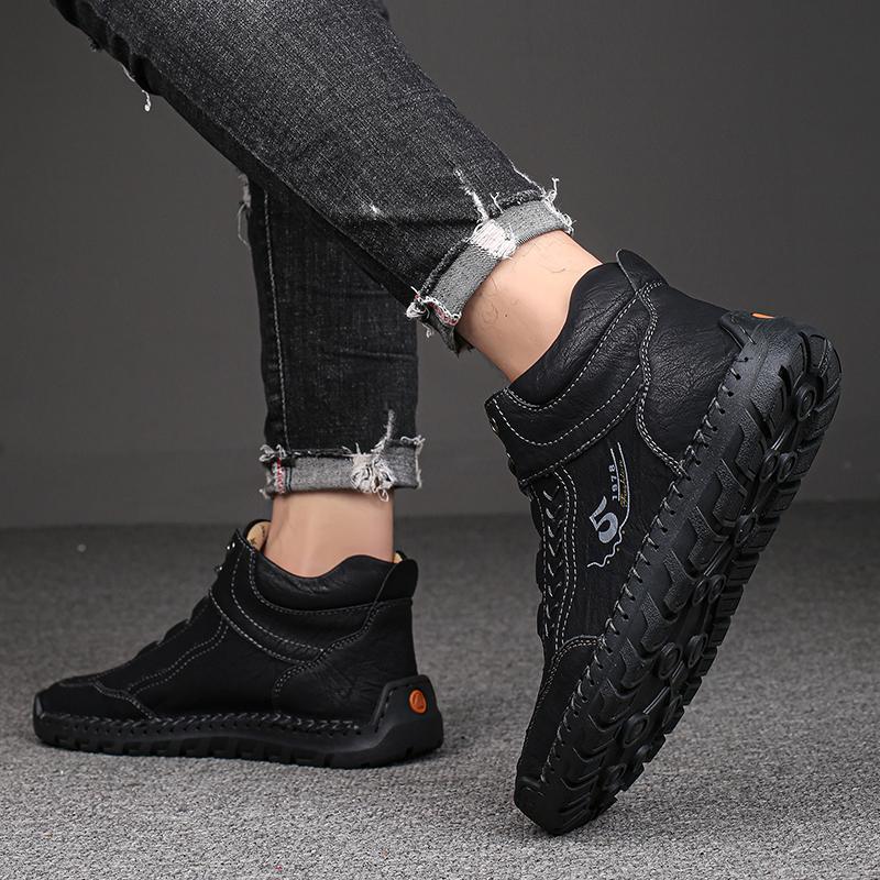 Новые мужские ботинки из натуральной кожи ручной работы, кроссовки уличного дизайна, мужская дышащая повседневная кожаная обувь, мужские ботильоны, большой размер 48