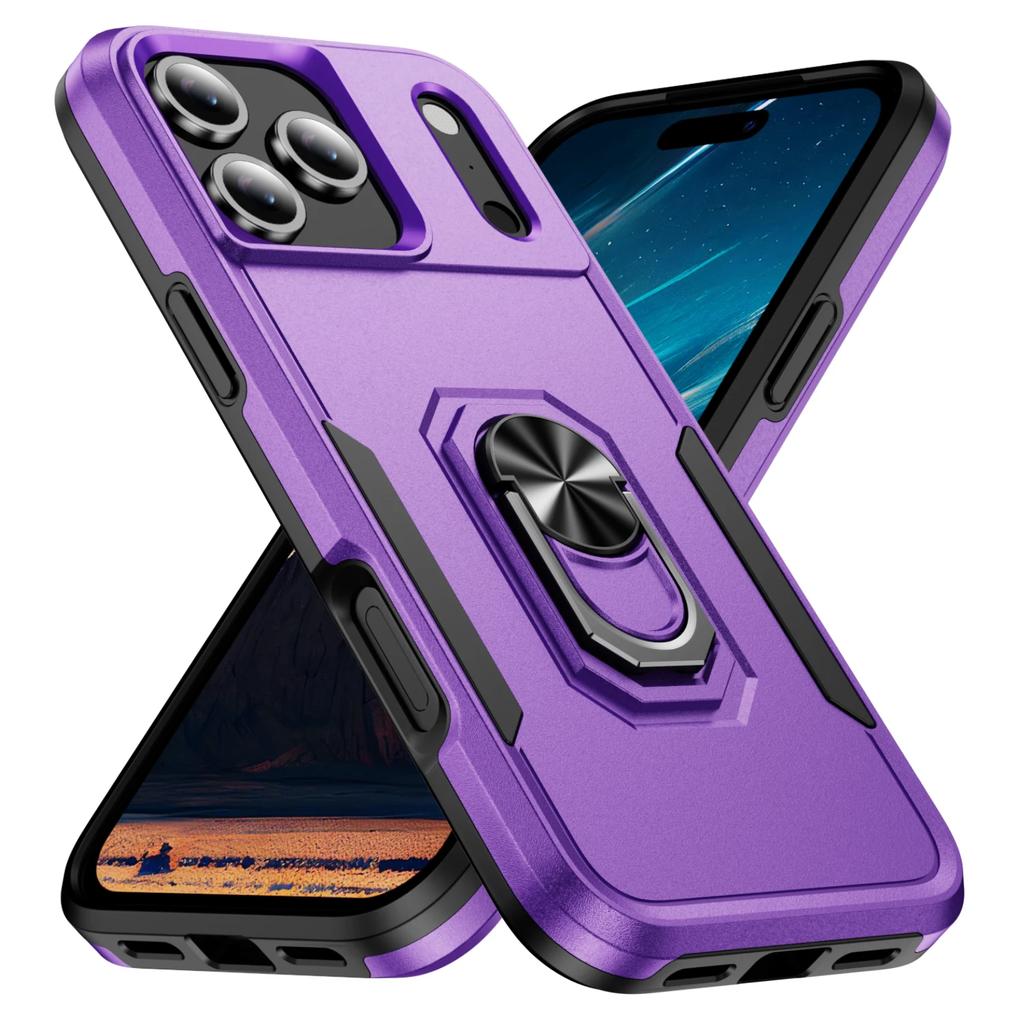 New Metal Stand Military Grade Case For For Iphone 17 Pro Max Armor Cover For For Iphone 17 Air 16 15 14 13 12 11 Pro Max Plus 16e Coque