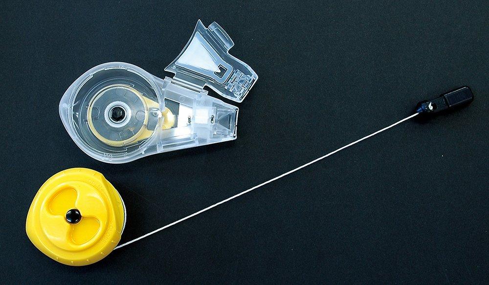 Shinwa Sokutei Handy Chalk Line Neo Automatic Winding Thick Thread Yellow 77493