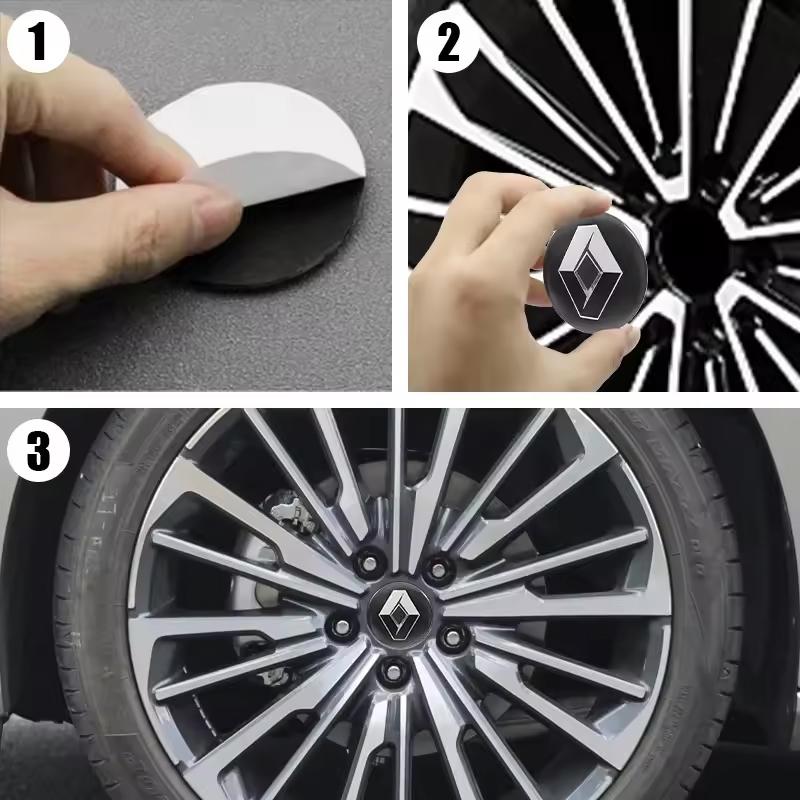 4Pcs 56mm Car Wheel Center Caps Hubcap Cover For Renault Clio Sandero Captur Megane R5 4 E-tech Scenic Austral Rafale Symbioz