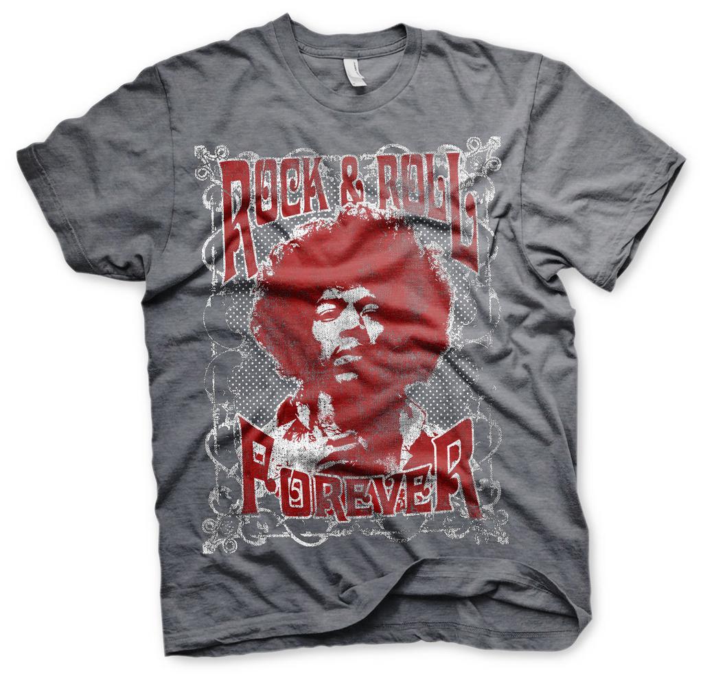Licence Officielle Jimi Hendrix Rock'N Roll Forever Homme T-SHIRT S-XXL