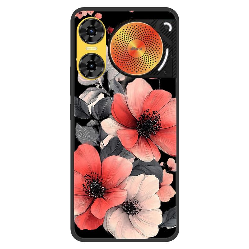 For ZTE Nubia Music 2 Case 2025 New 5G Fashion Flower Soft Silicone Shockproof Bumper For nubia Music2 5G Strip Phone Back Cover