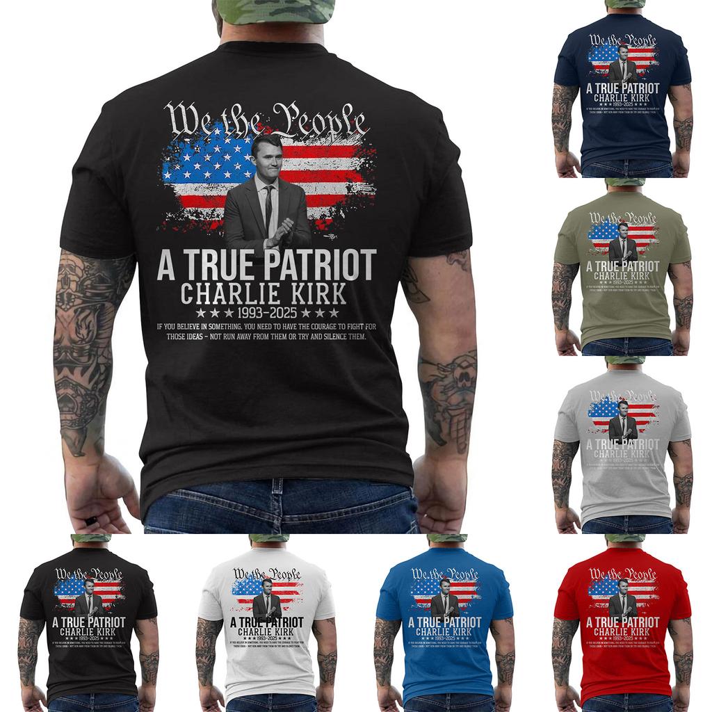 Men's Printed Short Sleeve T-Shirt Men's Loose Casual Short Sleeve Top