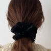Oar Gold Dot Velvet Volume Scrunchie [Black]