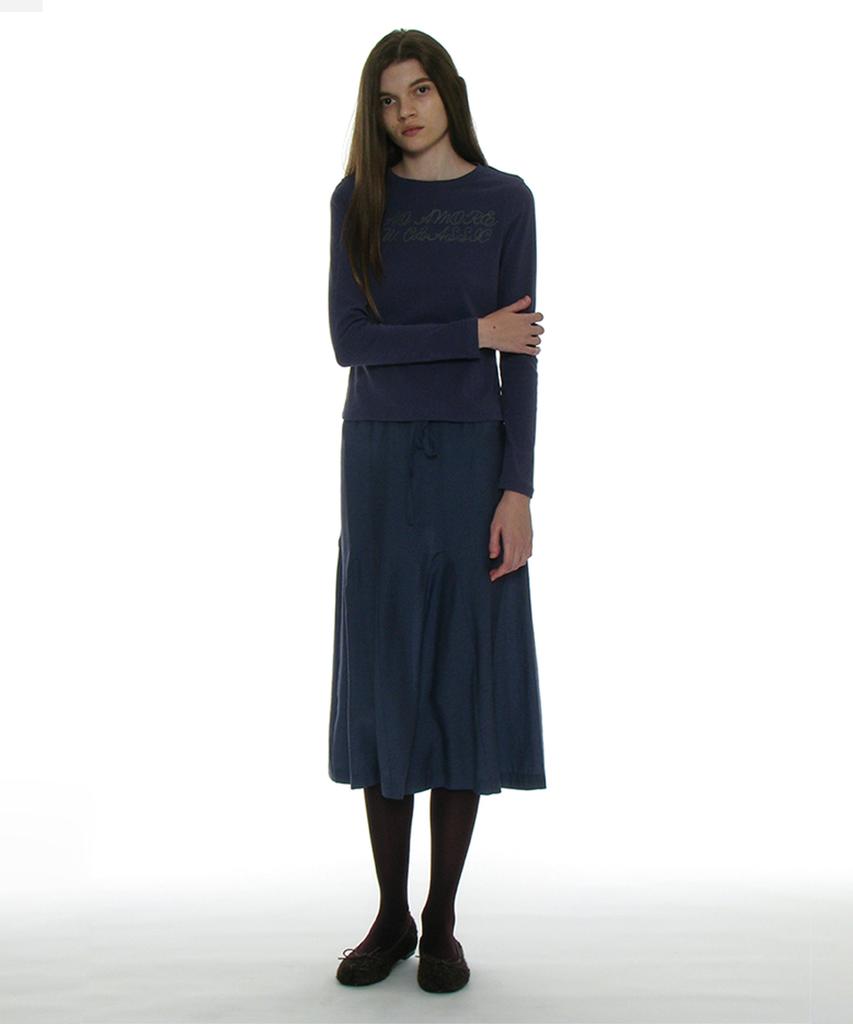 PARTIMENTO WOMEN 93 Studded Printed Long Sleeve Tee_Purple