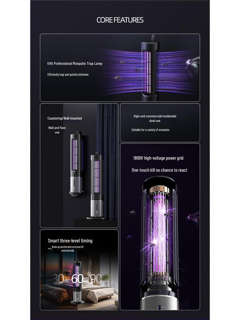 2025 USB Портативная Электрическая Лампа-Уничтожитель Комаров - Уличная Лампа от Комаров, Активируемая Ударом