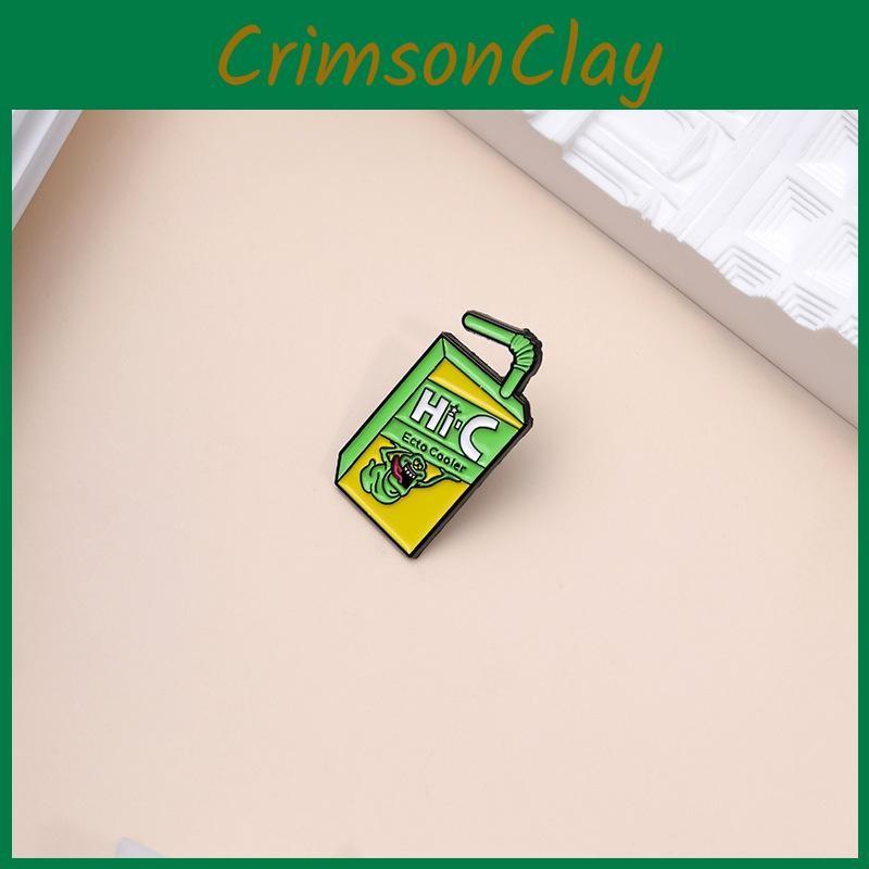 Уникальная брошь из сплава с красочным сочным эстетичным напитком в виде мультяшного персонажа