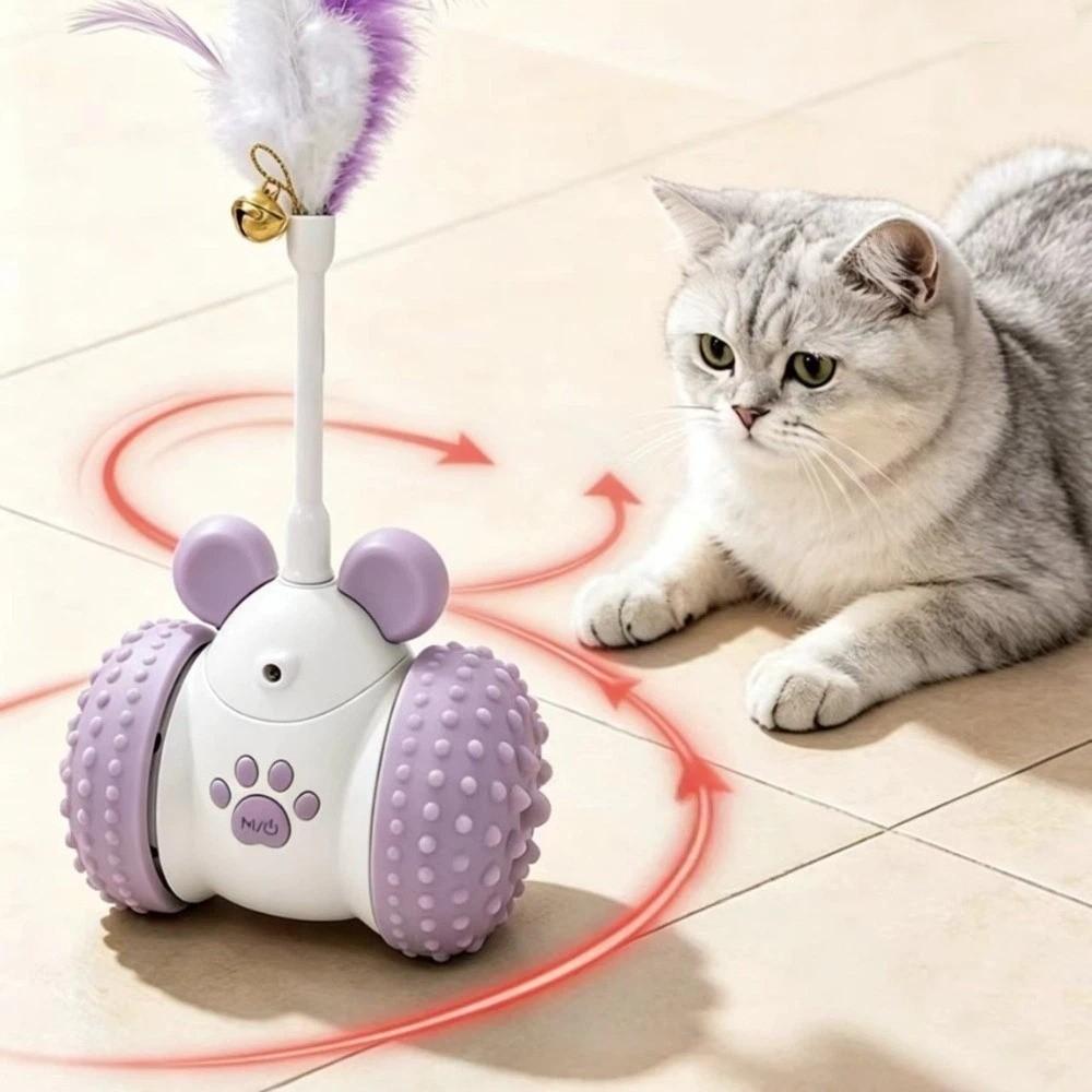2 Play Mode Automatic Mouse Car Cat Toy Infrared Laser Cat Teasing Toy Interactive Game