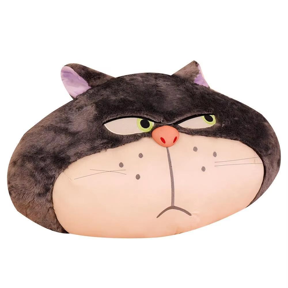 1 PC Internet Celebrity Lucifer Cat Plush Pillow Pillow Doll Car Headrest Neck Pillow Seat Belt Cute Doll Toy