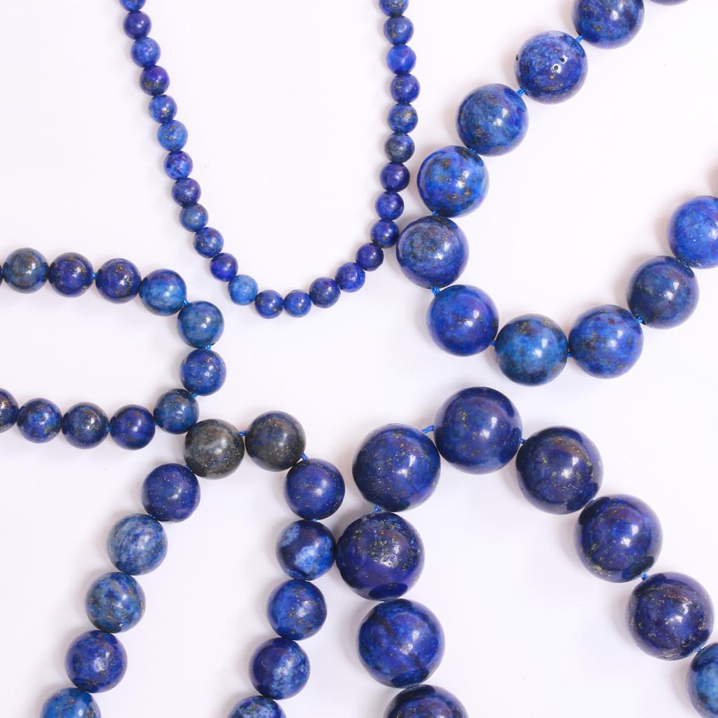 40/30/20/20/15 шт. 4/6/8/10/12 мм лазурит круглые бусины из натурального камня DIY браслет серьги материал для бисера ручной работы