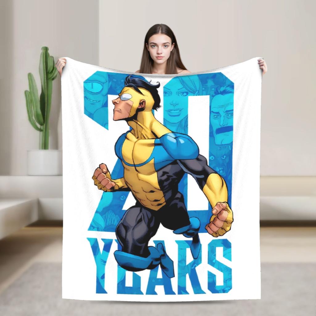 Invincible Hero Manga Blanket Coral Fleece Plush Textile Decor Multi-function Ultra-Soft Throw Blanket for Sofa Car Bedspreads