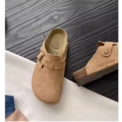 Туфли Boken женские на платформе с сумкой на носке, полушлепанцы, носить 2025, новая весна, ленивые, на одном педале, ретро шлепанцы Boken