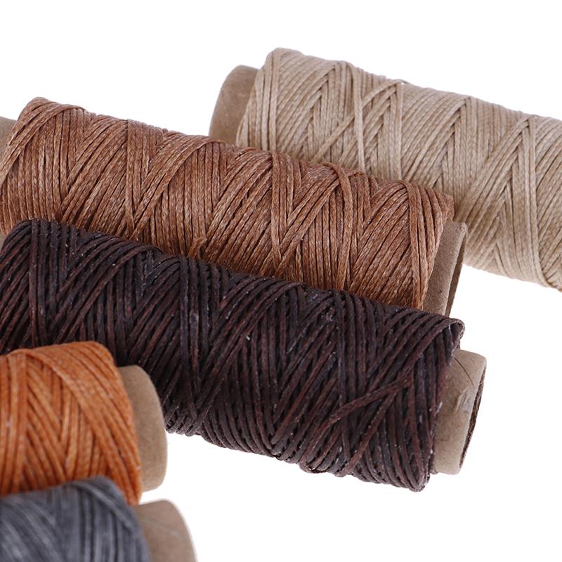 50 м/рулон для шитья кожи, плоская вощеная нить, восковая нить, ручная вышивка, ремесло 150D