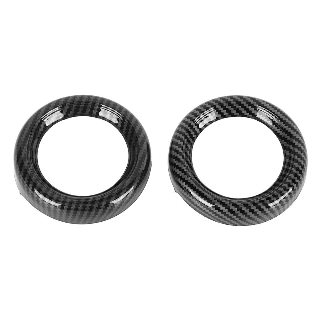 2PCS Car Inner Door Handle Trim Carbon Pattern Comfortable Touch Smooth Surface Replacement For Cooper R54 R56