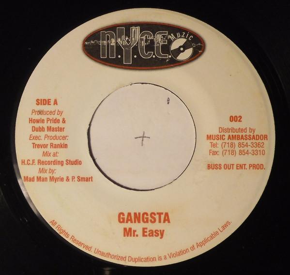7-дюймовая запись MR. EASY / SHAMROCK & KIRK DAVIS - Gangsta / Big Spender 002 Н.Й.С.Е. Muzic 2002 США Регги, Ска и Даб Б/у
