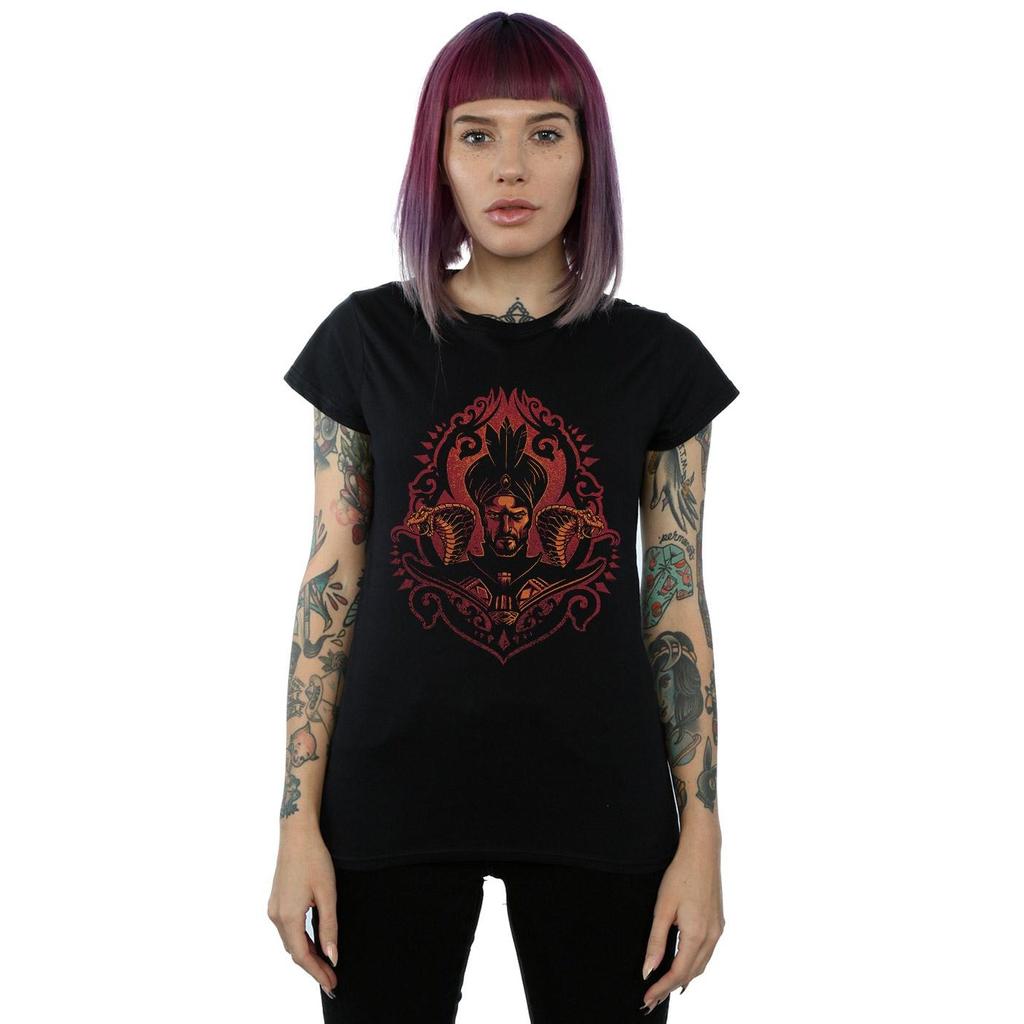 Disney Womens/Ladies Aladdin Movie Jafar Snakes Cotton T-Shirt