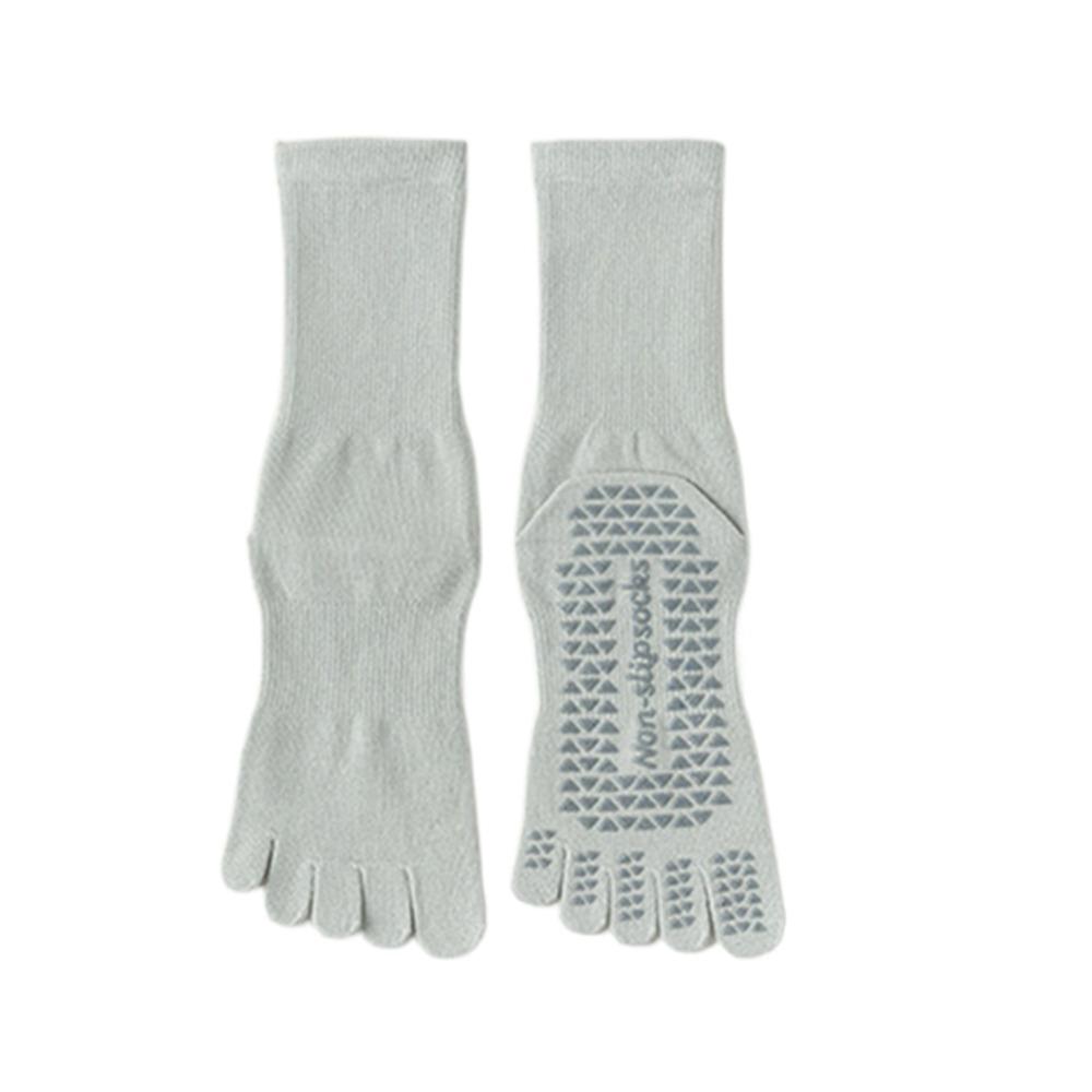 Mid-tube Women Yoga Socks Silicone Non-slip Dance Sports Socks Comfortable Split Toe Socks