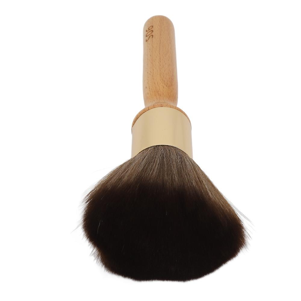 Ergonomic Handle Broken Hair Brush Beech Wood Barber Neck Duster Wooden Neck Duster Barber Use