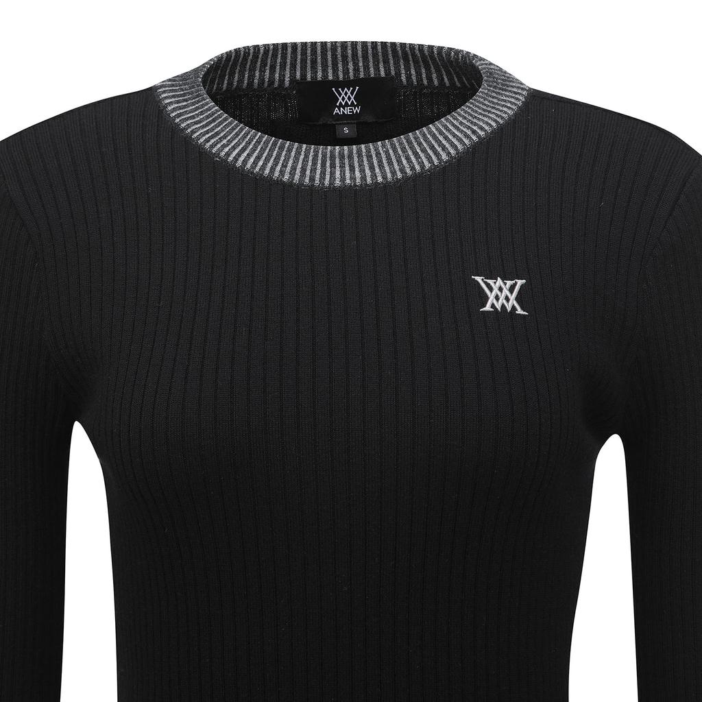 ANEW GOLF W Stripe Textured Pullover_Bk