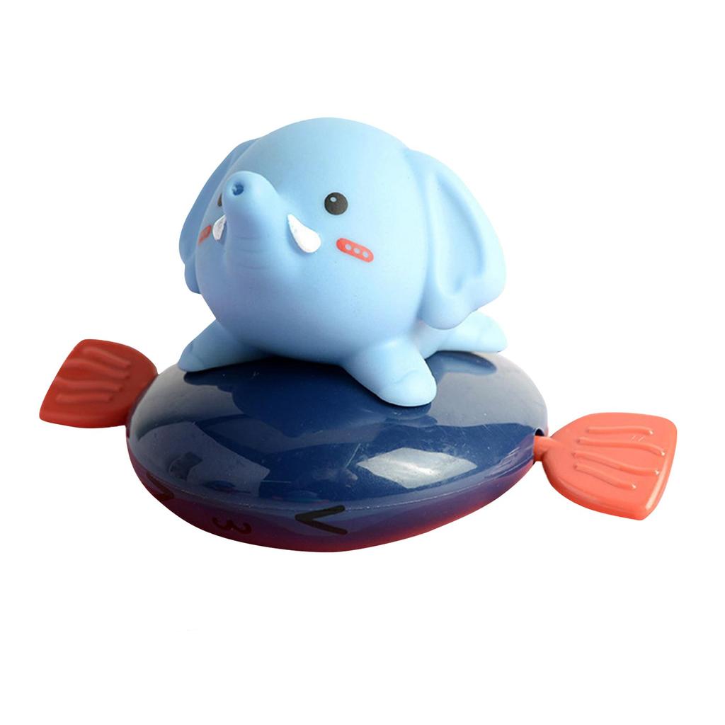 (H0826)Детская ванночка, заводные игрушки, милый мультяшный слон, детский пластиковый забавный гаджет для душа, распылитель воды, пляжное плавание, плавающая заведенная цепочка, игрушки