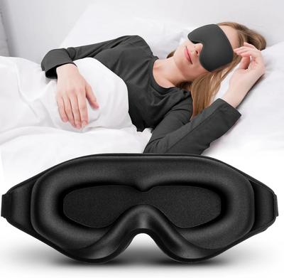 3D контурная маска для сна для спящих на боку, удобная и; Дышащая маска для глаз для мужчин и женщин, светоблокирующая & Регулируемый для ночных поездок,