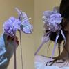 Summer Fabric Flower Fringed Hairpin Sweet Bow Side Duck Bill Clip Small Fresh Atmosphere Hair Accessories