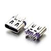 Разъем USB 3.1 Type-C, гнездо, вертикальный монтаж, 6,5 мм, длинный штырь для извлечения 1,3, с пружиной/без пружины, лента.