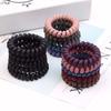 Elastic Big Telephone Wire Girl Frosted Color Women Hairbands Hair Ties Hair Rope Rubber Bands