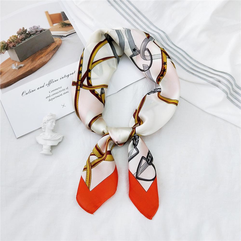 Fashion Decoration Scarf Hairband Tie Hair 70 Small Square Scarf Silk Scarf Women'S Spring And Autumn Versatile Small Scarf Professional Scarf