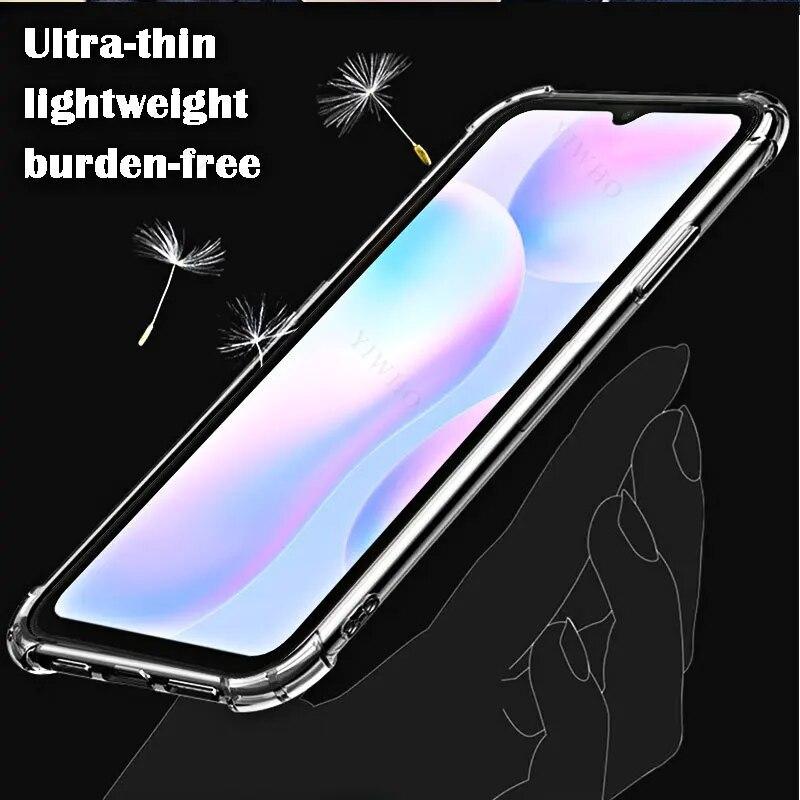 Мягкий силиконовый противоударный прозрачный чехол для Xiaomi Redmi 9A HD, прозрачные чехлы из ТПУ для Redmi9A 6,53 дюйма M2006C3LG с защитой от царапин