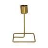 European Metal Crafts Candle Stand with Round Base Golden Taper Candle Holder Candlestick for Home Centerpieces Decors