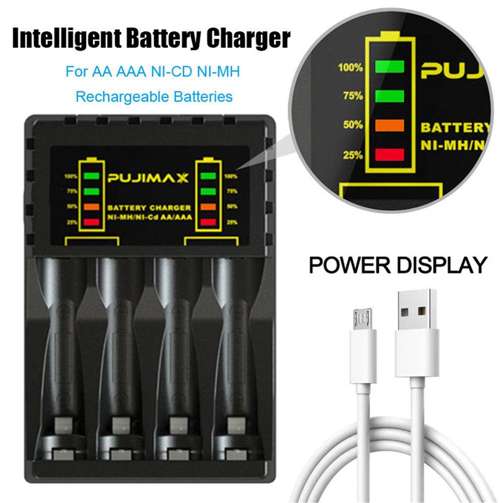 Durable LED Indicator Portable Fast Charging Dock Intelligent Battery Charger 4 Slot Adapter