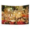 Merry Christmas Santa Claus Fireplace Christmas Gift Print Home Living Room Bedroom Wall Decoration Tapestry