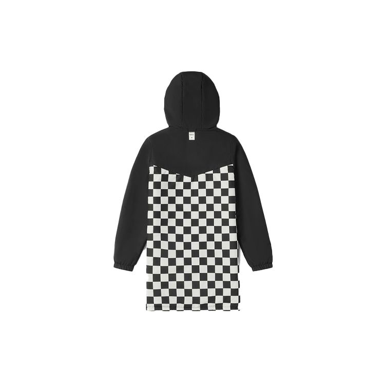 Vans Lightweight Windproof Plaid Jacket Women Jackets Black VN0A47VBBLK