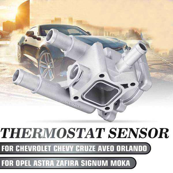 Silver Aluminum Thermostat Housing & Cover Set for Chevrolet