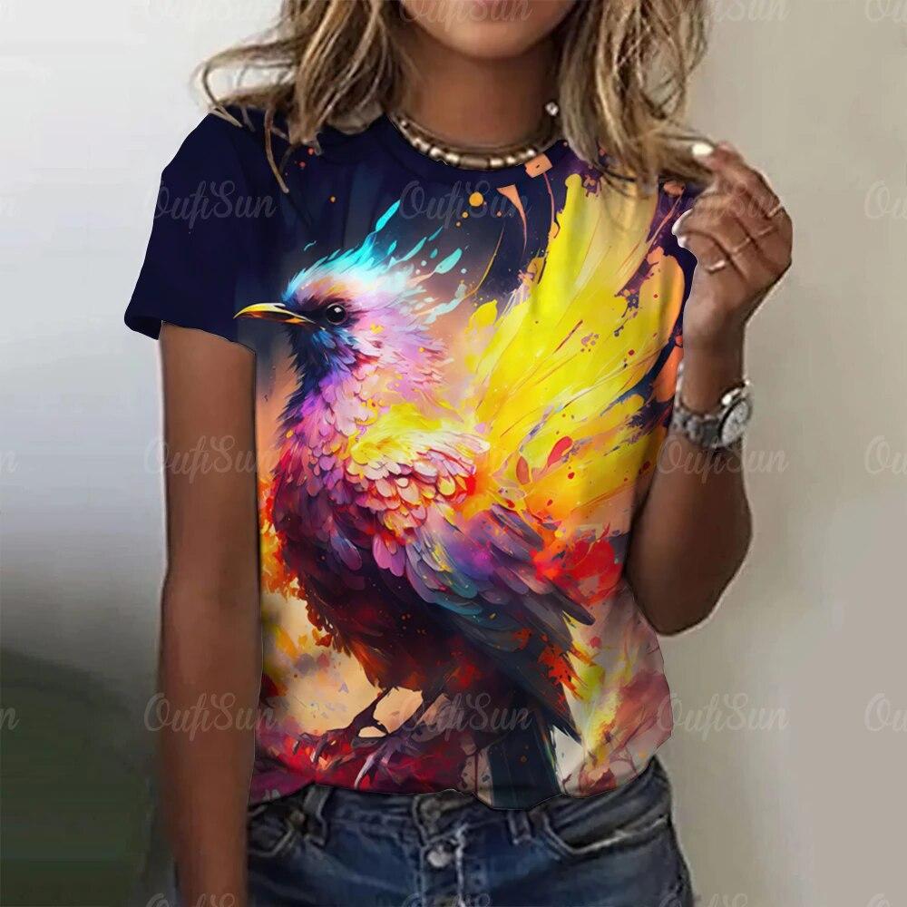 Модная женская футболка, женская футболка Kawaii с 3d принтом лошади, женская повседневная одежда, большие летние винтажные Эстетические топы