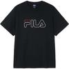 Fila Футболки Унисекс Черные С Круглым Вырезом Средней Посадки FS2RSH2102X-BLK