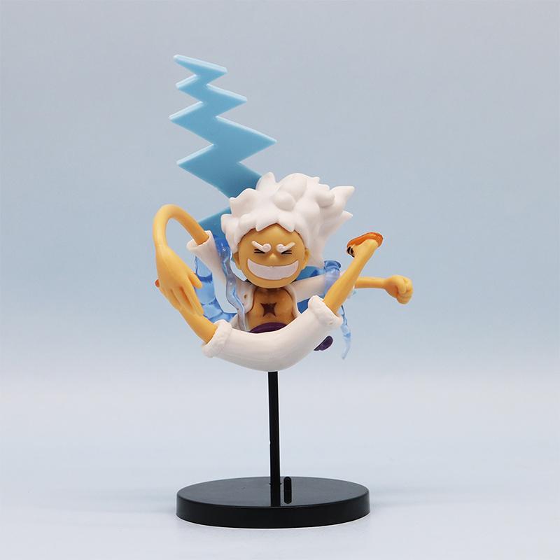 11 см 5 шт./компл. Q-версия Impish Luffy Funny One Piece Gear 4 Luffy аниме-фигурки ПВХ модель игрушки настольное украшение для автомобиля