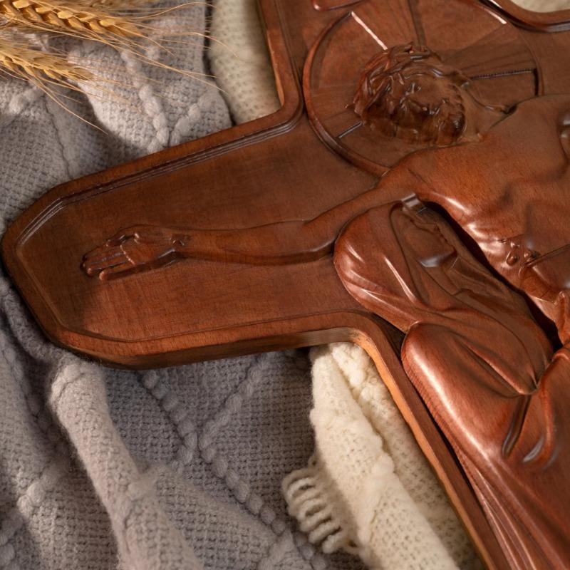 Деревянный крест, христианское настенное украшение, церковь Иисуса Девы Марии Единства, пасхальное украшение, католический крест, религиозная скульптура