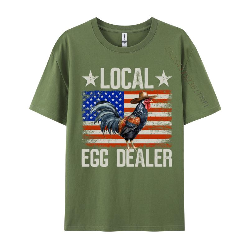 Local Egg Dealer Rooster Farmer Chicken 4 Cosie Tops Shirts Brand Camisa Classic Pure Cotton Unisex Top Tshirts