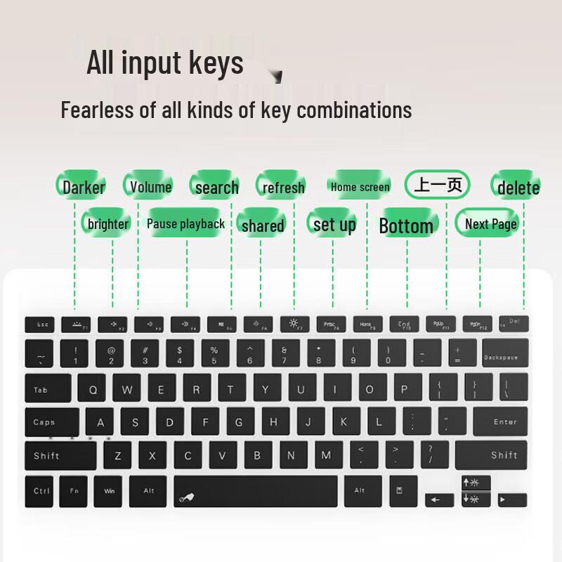 BIAZE Клавиатура Bluetooth с подсветкой 2-в-1 для Surface Go с тачпадом