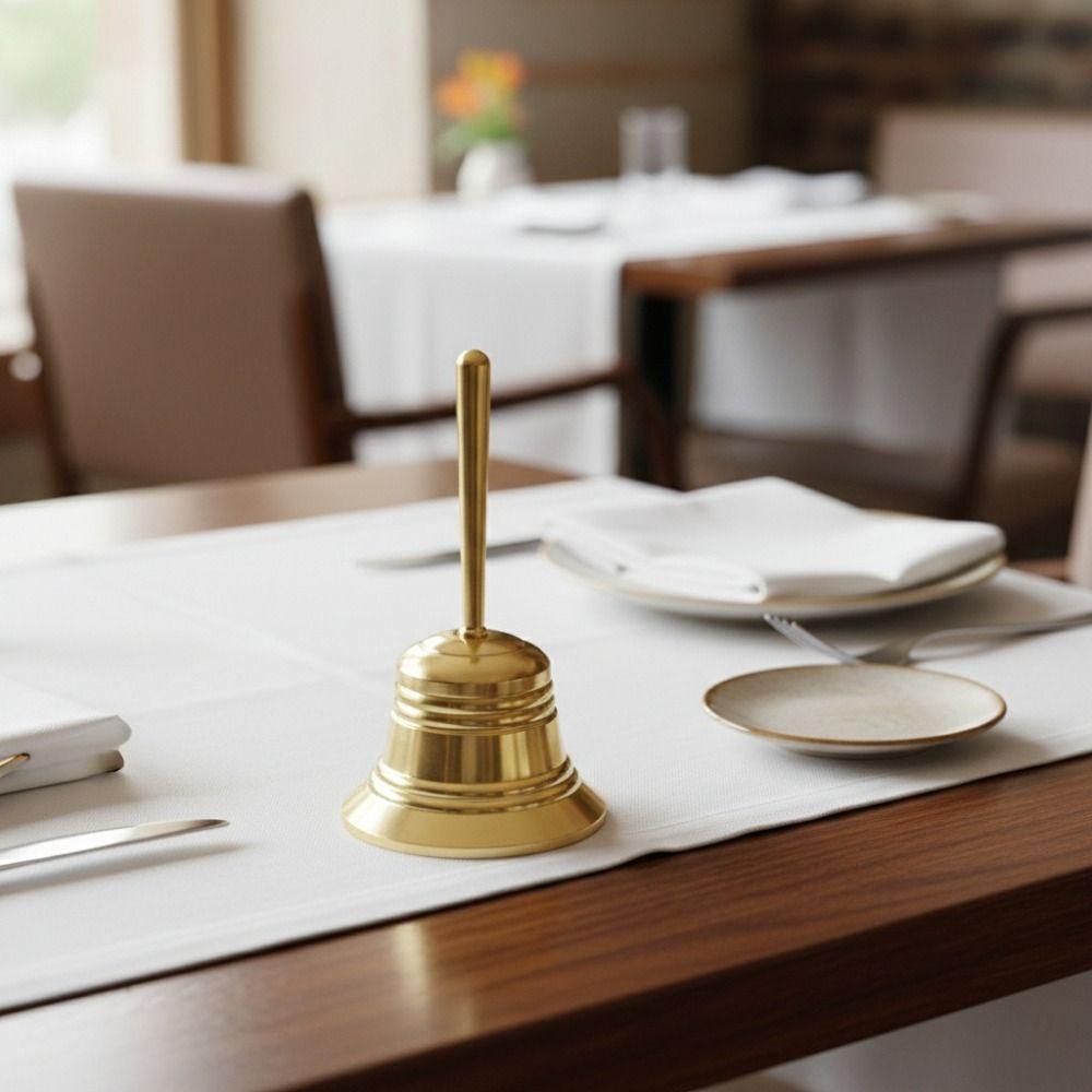 with Bell Clapper Solid Brass Call Bell Polishing Dining Bell Exquisite Hand Bell  Reception