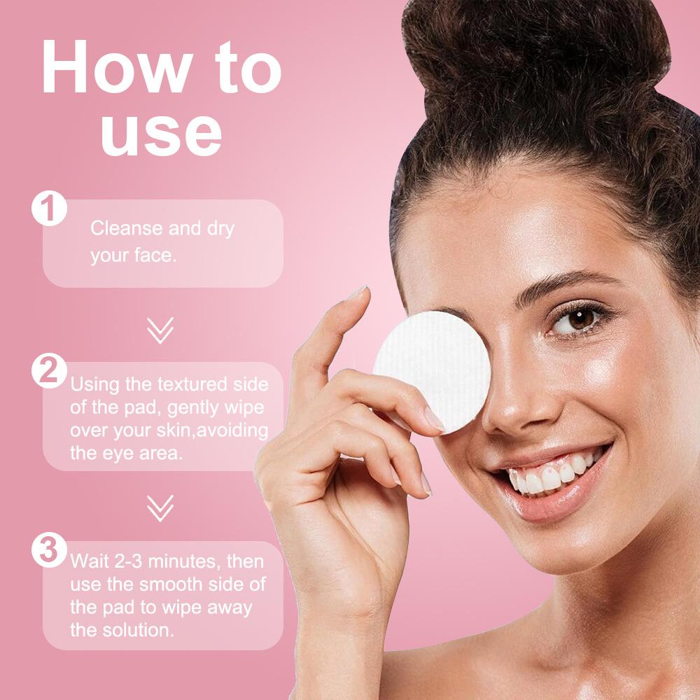 100 Салфеток Очищающие салфетки с гликолевой кислотой, 20% Обновляющие салфетки для лица с ниацинамидом, глицерином и экстрактами зеленого чая, Глубокое очищение и осветление