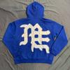 Cross-border beauty tide MIXED EMOTION retro letter zipper print men's and women's same casual versatile hoodie